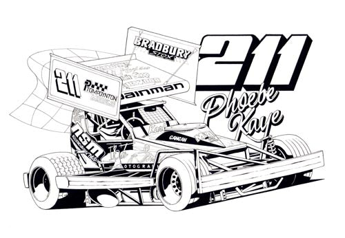 Brisca F1 #211 Phoebe Wainman Caricature Print