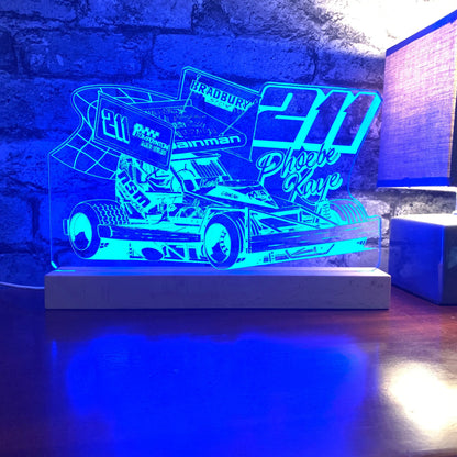 Phoebe Wainman 211 Brisca F1 Night Light - Large Wooden Base - Night Light - Stock Car & Banger Toy Tracks