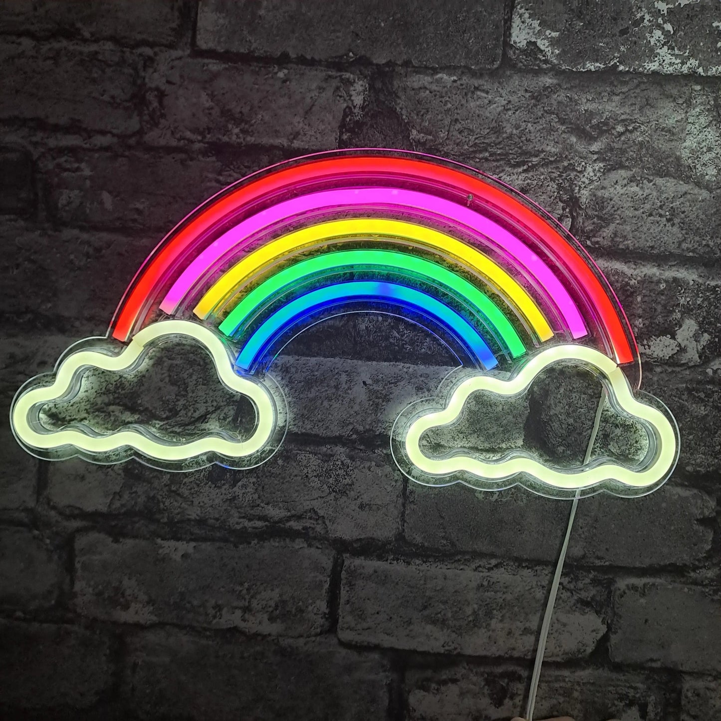 Rainbow Cloud LED NEON Wall Light - Wall Light - Stock Car & Banger Toy Tracks