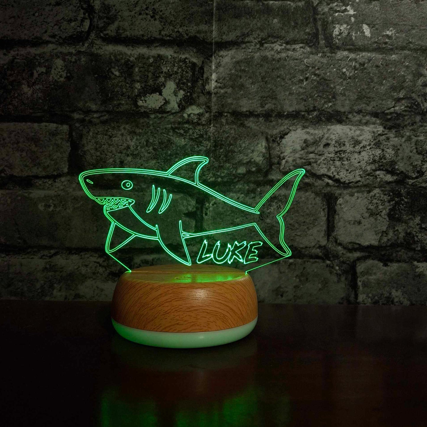 Personalised Shark LED Lamp Night Light