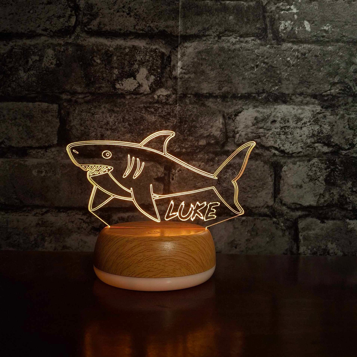 Personalised Shark LED Lamp Night Light