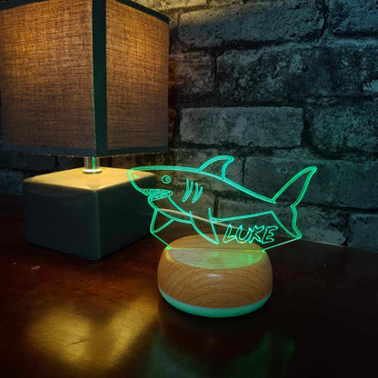 Personalised Shark LED Lamp Night Light