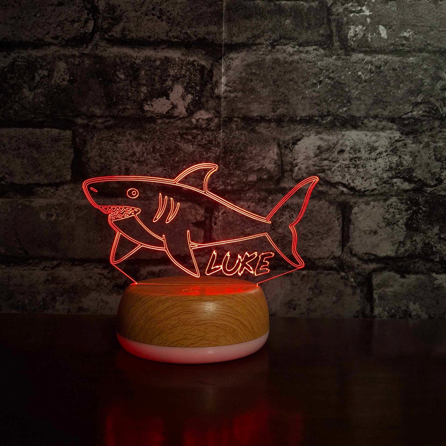 Personalised Shark LED Lamp Night Light