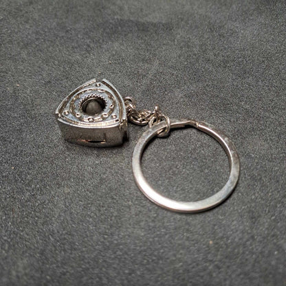 Silver Engine Keyring  Key Ring Stock Car & Banger Toy Tracks