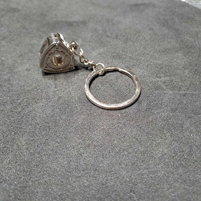 Silver Engine Keyring  Key Ring Stock Car & Banger Toy Tracks