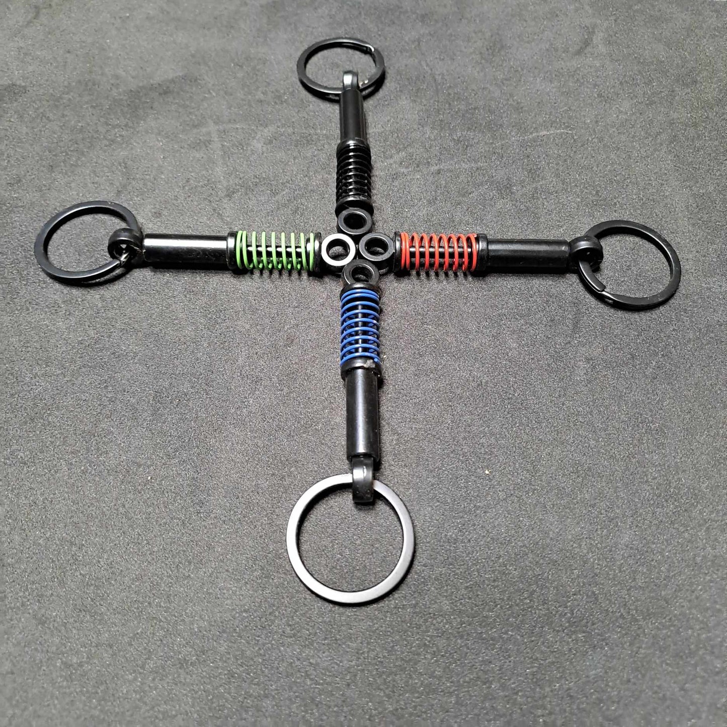 Spring Suspension Shock Absorber Keyring  Key Ring Stock Car & Banger Toy Tracks