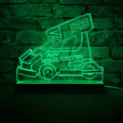 Stoxkart Night Light - Large Wooden Base - Night Light - Stock Car & Banger Toy Tracks