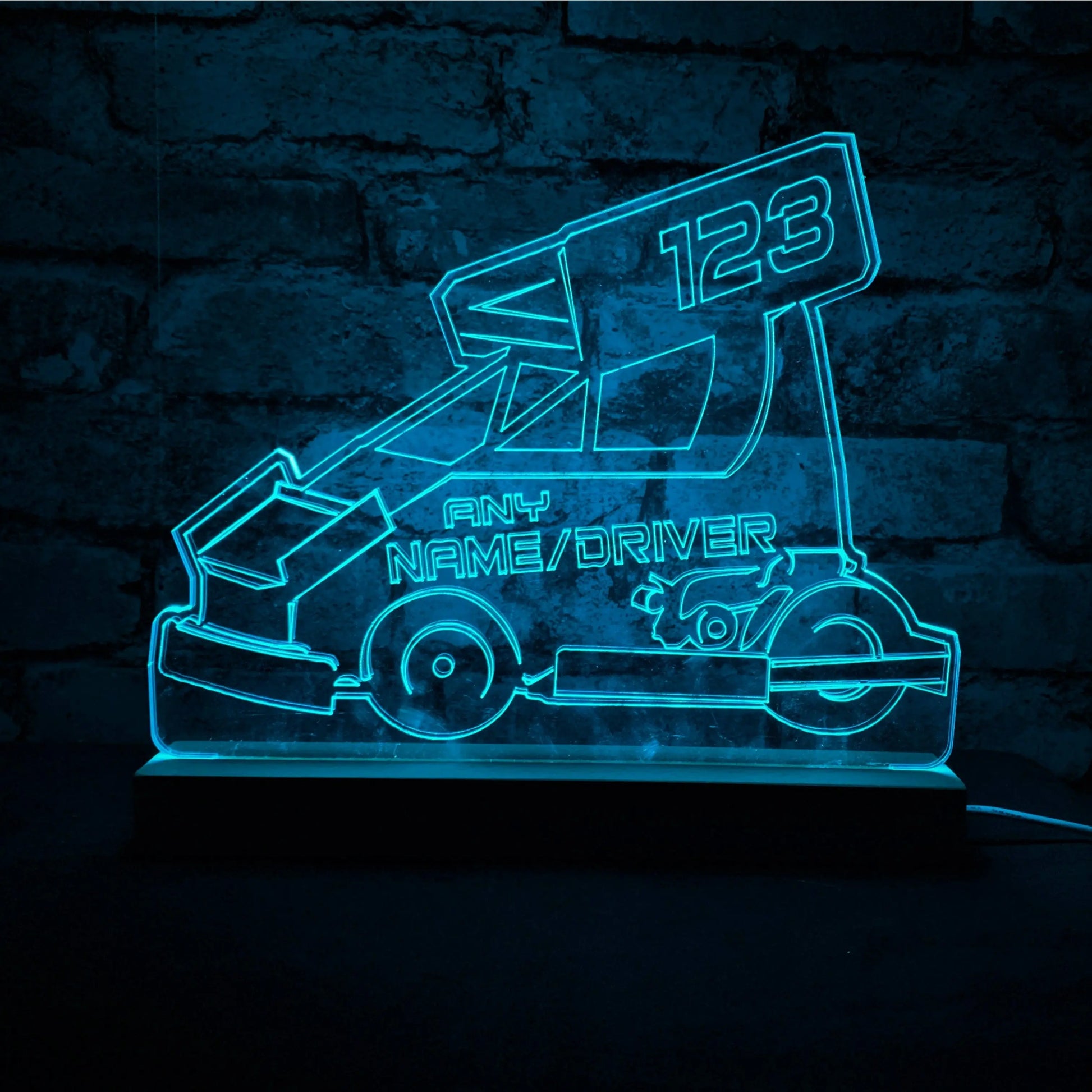 Stoxkart Night Light - Large Wooden Base - Night Light - Stock Car & Banger Toy Tracks