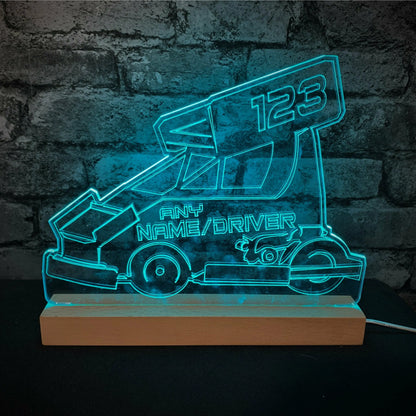 Stoxkart Night Light - Large Wooden Base - Night Light - Stock Car & Banger Toy Tracks