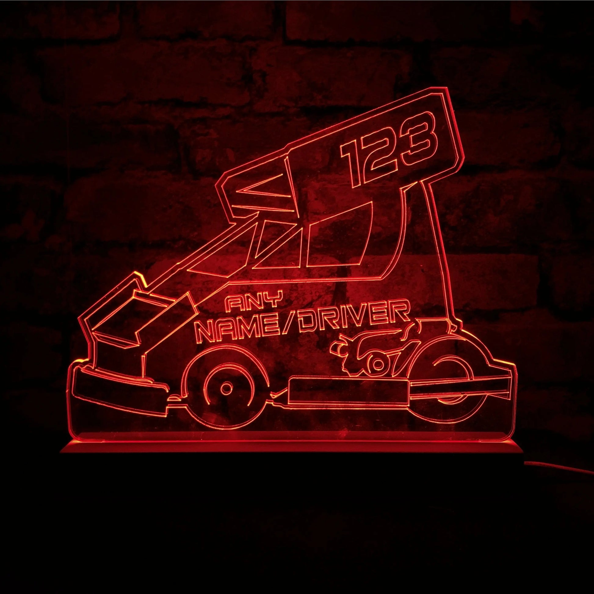 Stoxkart Night Light - Large Wooden Base - Night Light - Stock Car & Banger Toy Tracks