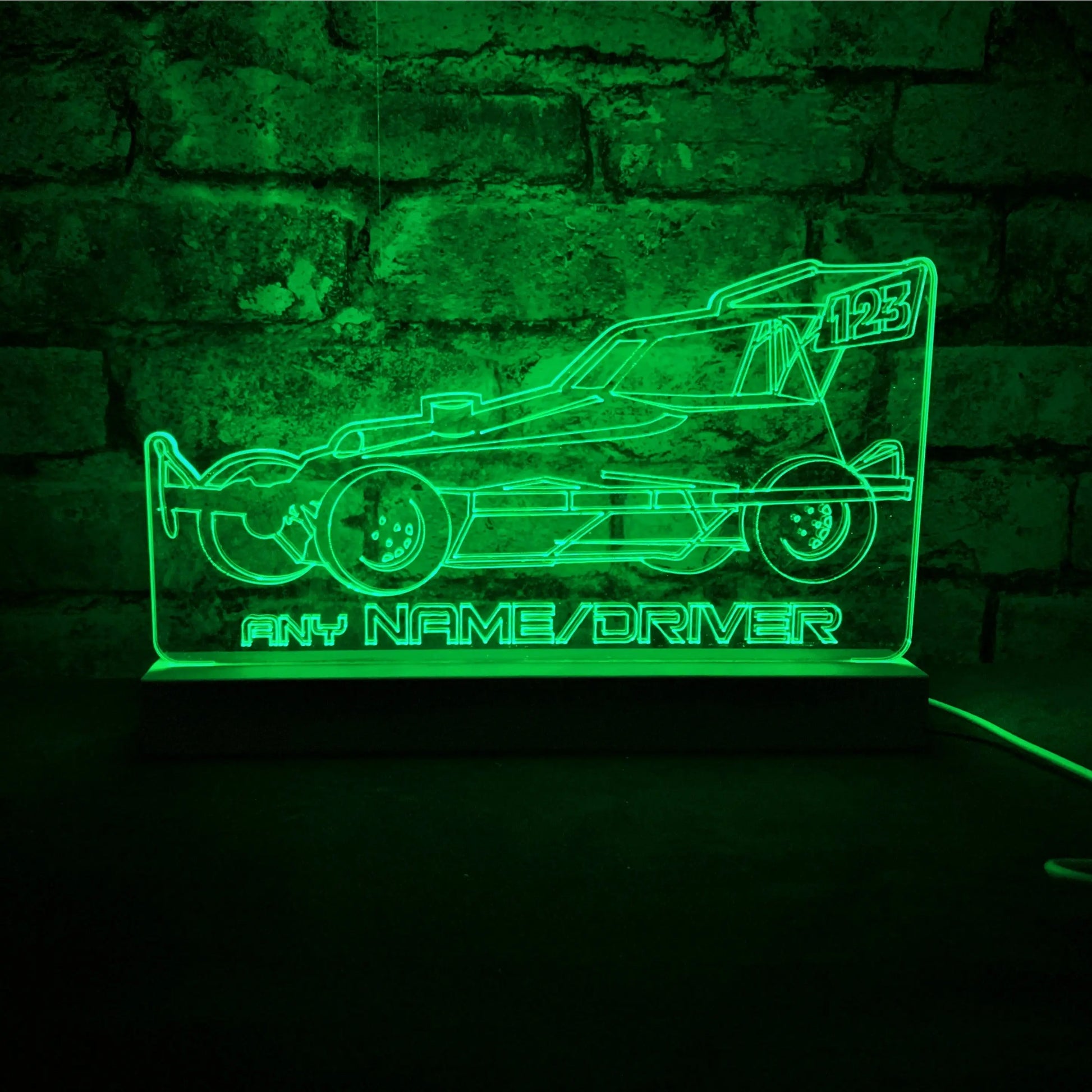 Superstox Night Light - Large Wooden Base - Night Light - Stock Car & Banger Toy Tracks