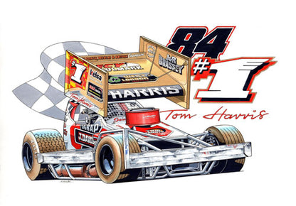 Brisca F1 #84 #1 Tom Harris Caricature Print