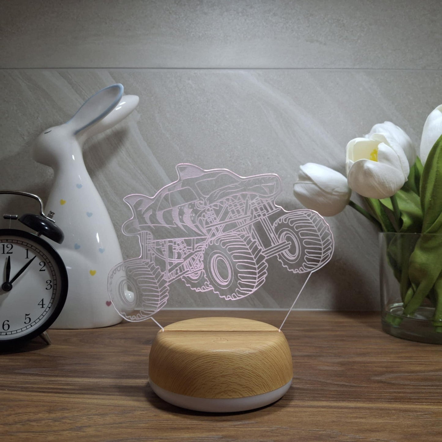 Gepersonaliseerde Monster Truck LED-lamp Nachtlampje