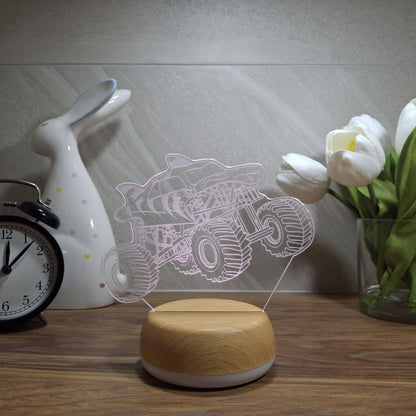 Gepersonaliseerde Monster Truck LED-lamp Nachtlampje