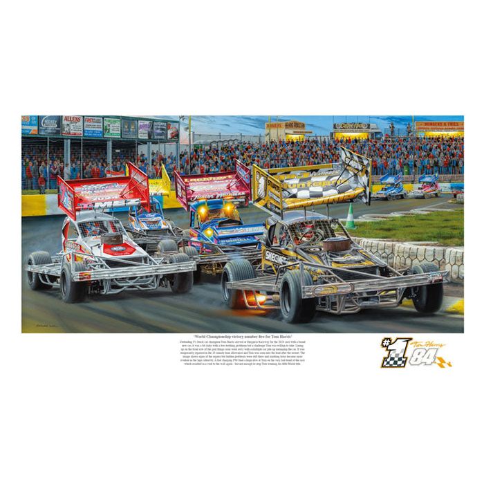 World Championship victory No 5 for Tom Harris (Limited Edition) Print