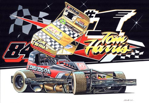 Brisca F1 #84 #1 Tom Harris Shale Caricature Print