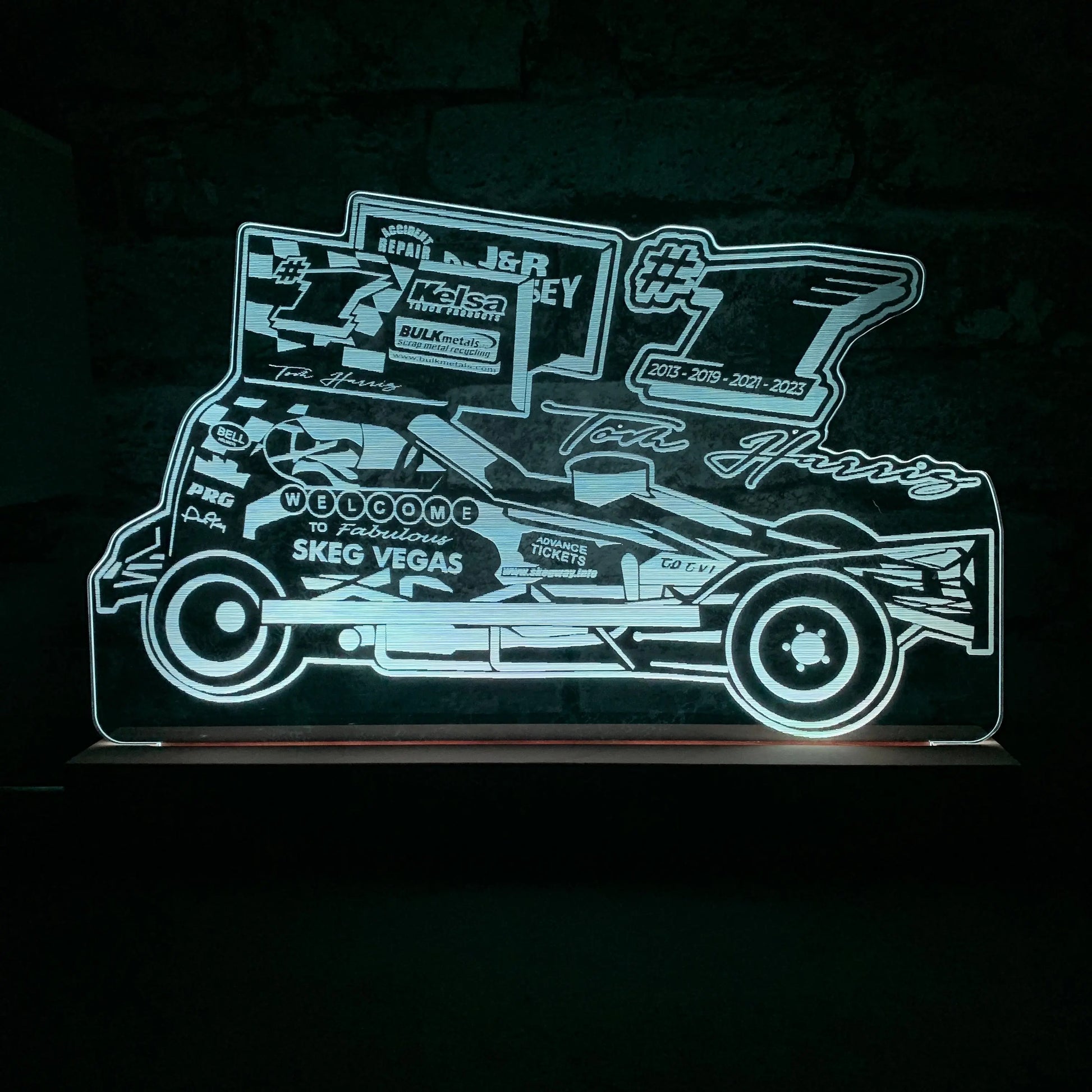 Tom Harris #1 Brisca F1 Night Light - 2023 Tarmac Edition  Night Light Stock Car & Banger Toy Tracks