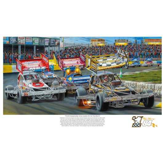 World Championship victory No 5 for Tom Harris (Limited Edition) Print