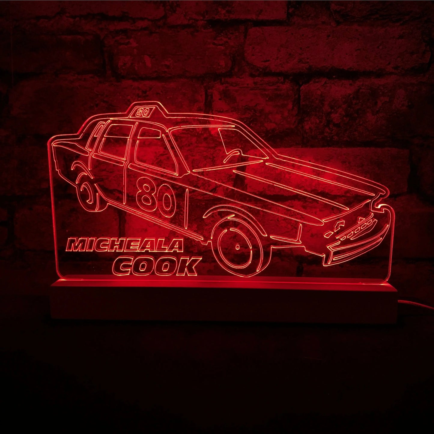 Volvo - Banger Night Light - Large Wooden Base - Night Light - Stock Car & Banger Toy Tracks