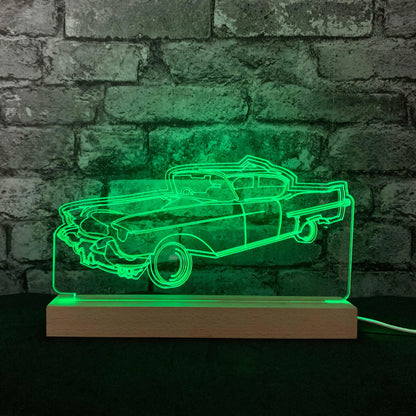 Yank Banger Night Light - Large Wooden Base - Night Lights & Ambient Lighting - Stock Car & Banger Toy Tracks