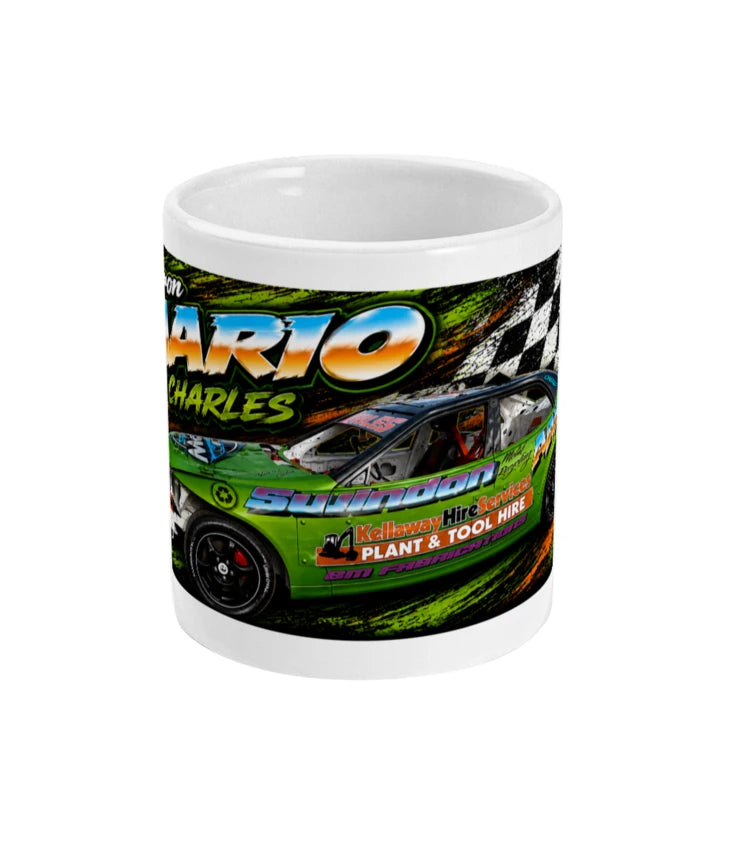 Aaron Aario Banger Racing Mug – front view