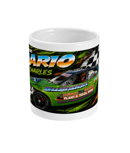 Aaron Aario Banger Racing Mug – front view