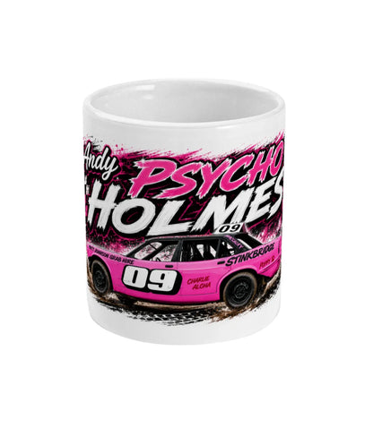 Andy “Psycho” Holmes #09 Banger Racing Mug – front view