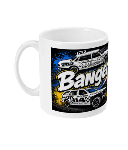 Banger Racing Mug – left side view