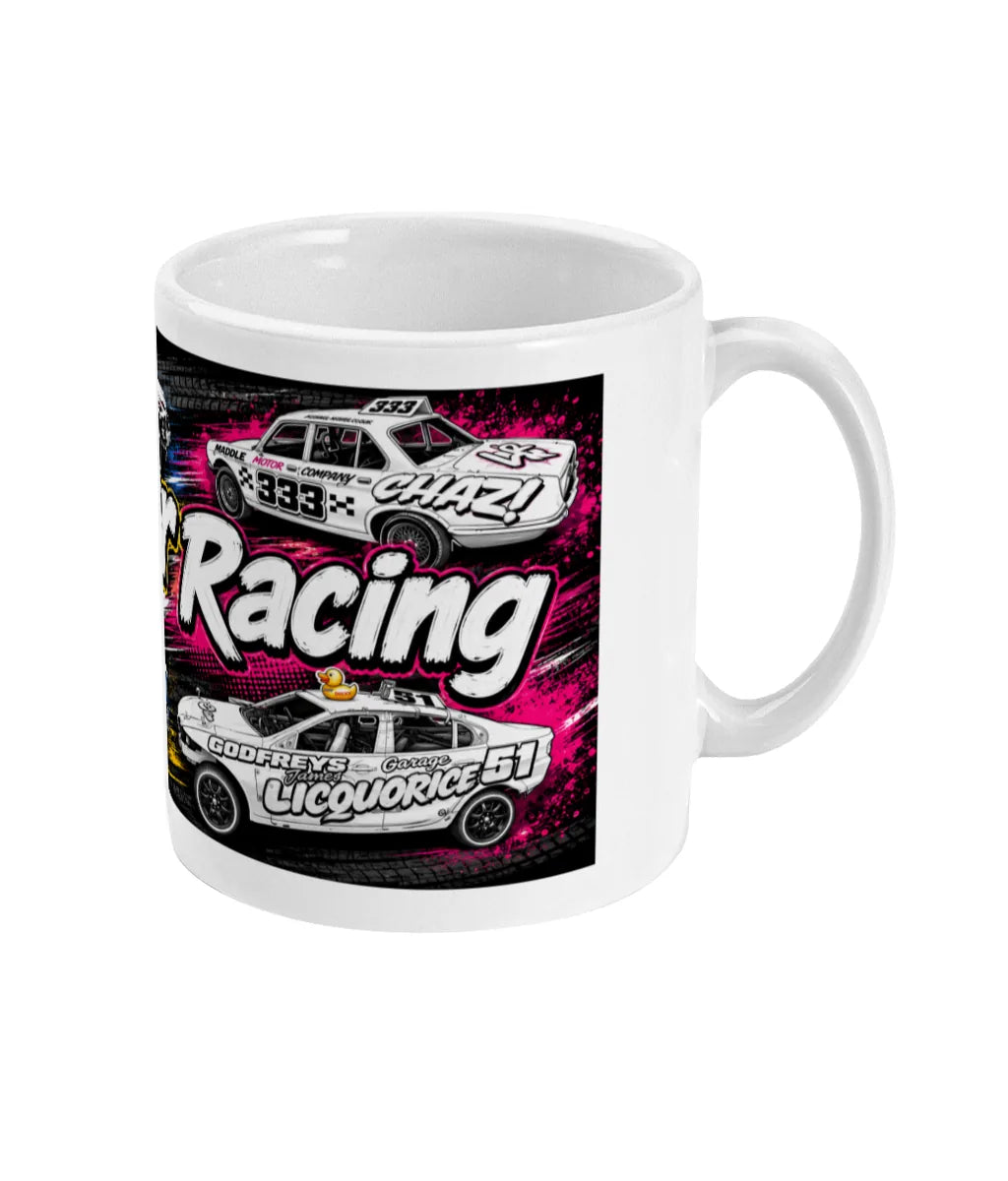 Banger Racing Mug – right side view