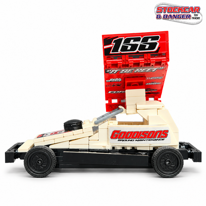 BriSCA F1 166 brick building kit, side view 1