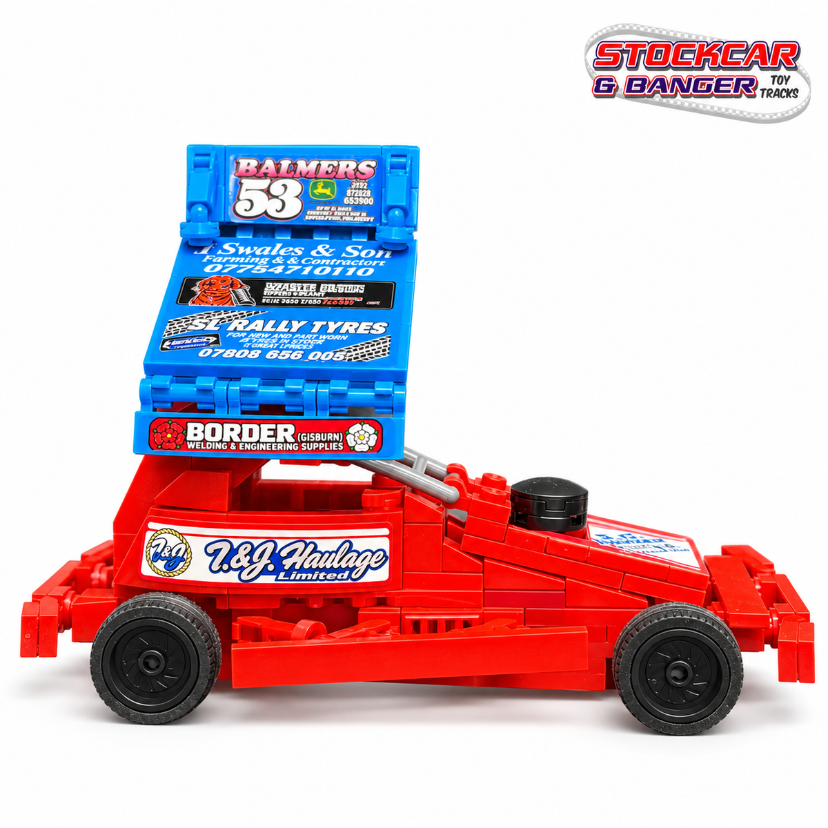 BriSCA F1 53 brick building kit, side view 1