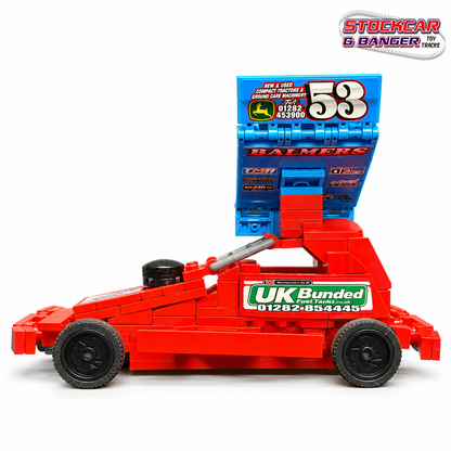 BriSCA F1 53 brick building kit, side view 2