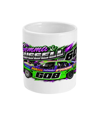 Gemma Russell #608 2L Saloon Stock Car Mug – front view