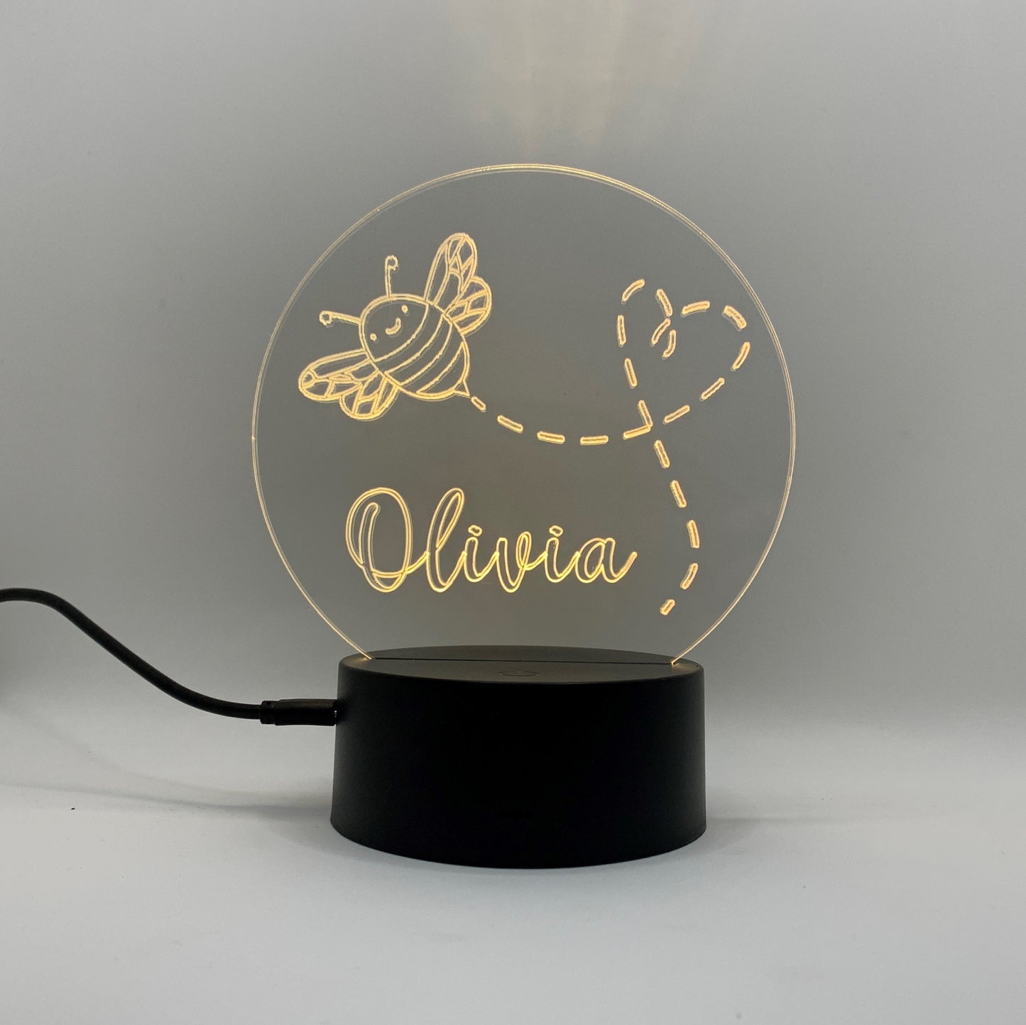 Personalised BEE Name LED Lamp Night Light