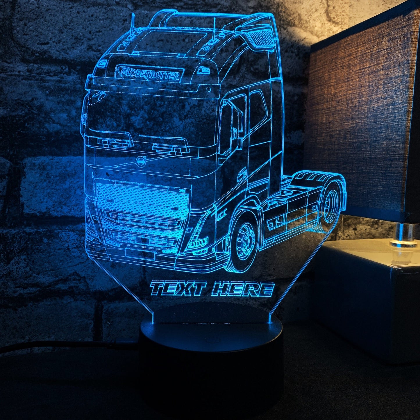 Personalised Volvo Cab Lorry LED Lamp Night Light