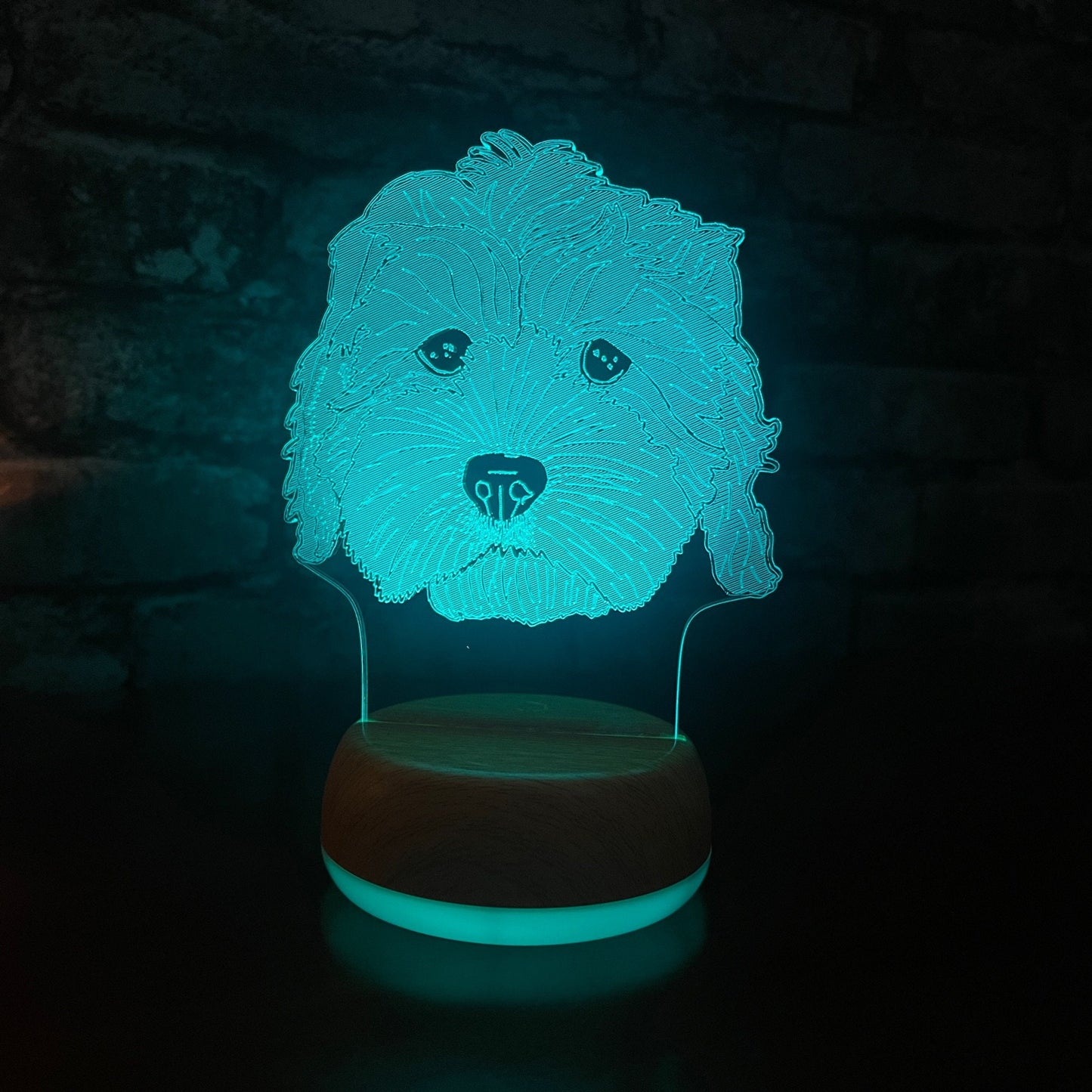 Personalised Cockapoo Dog LED Lamp Night Light