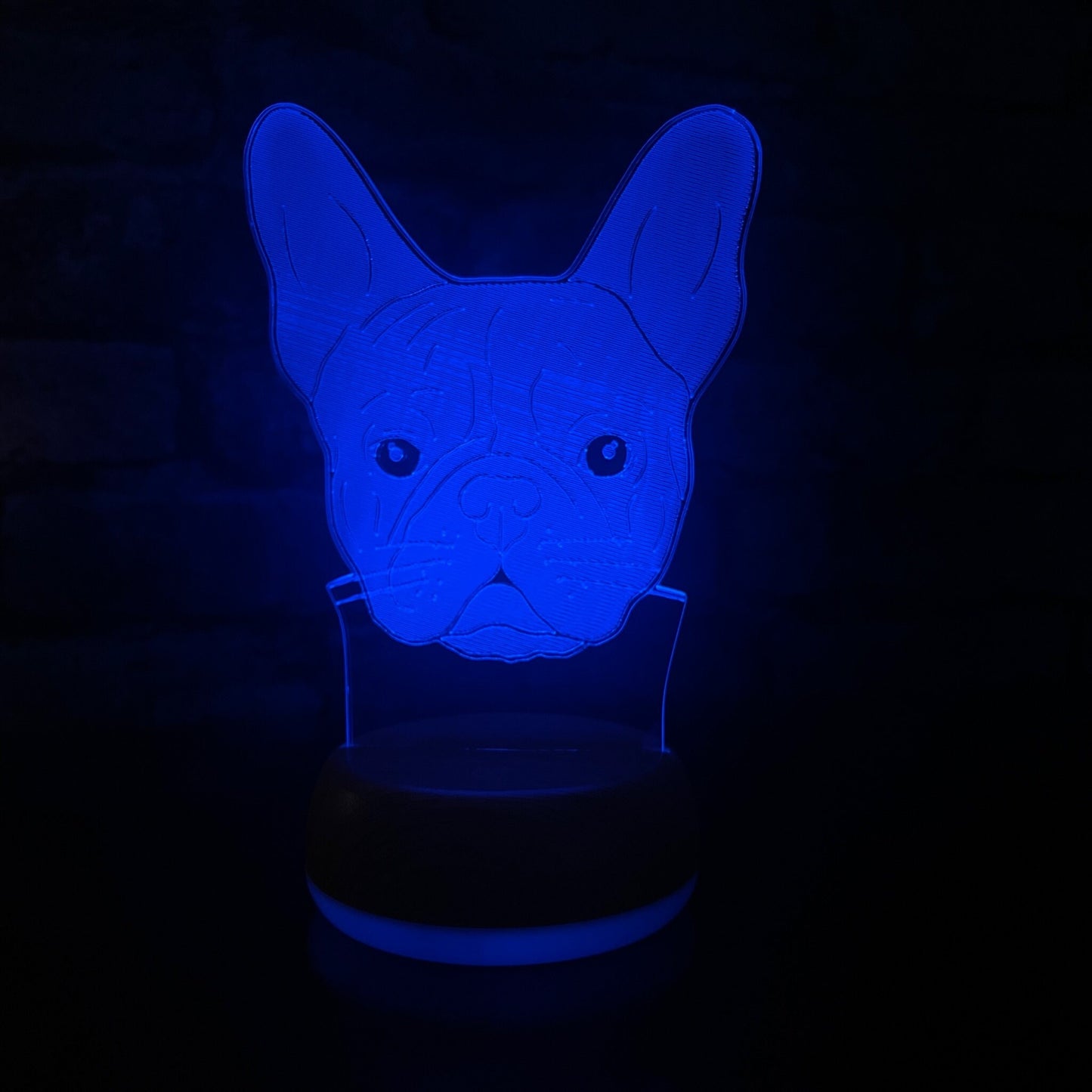 Personalised French Bull Dog LED Lamp Night Light