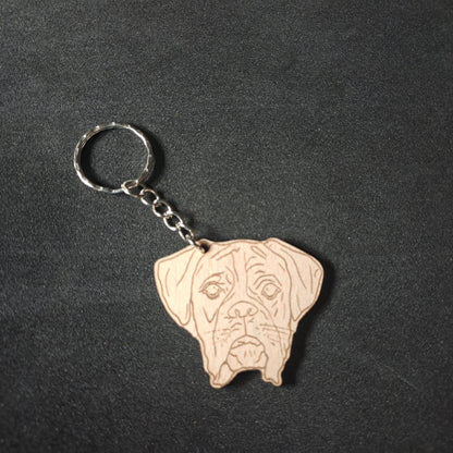 Boxer Dog Keyring