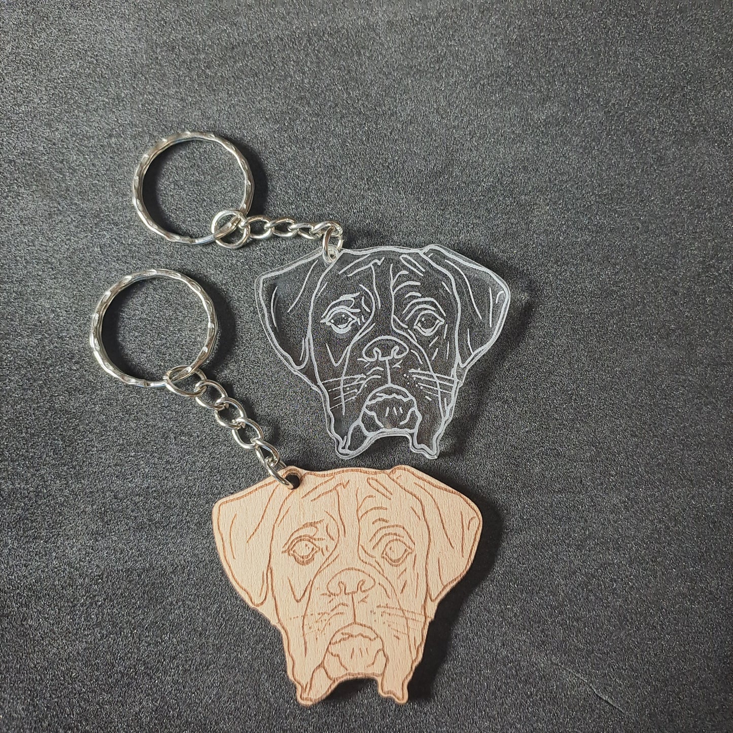 Boxer Dog Keyring