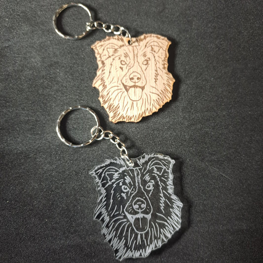 Border Collie Keyring