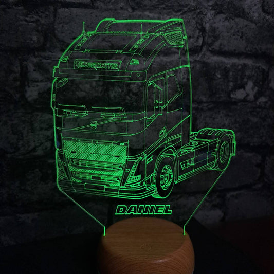 Personalised Volvo Cab Lorry LED Lamp Night Light