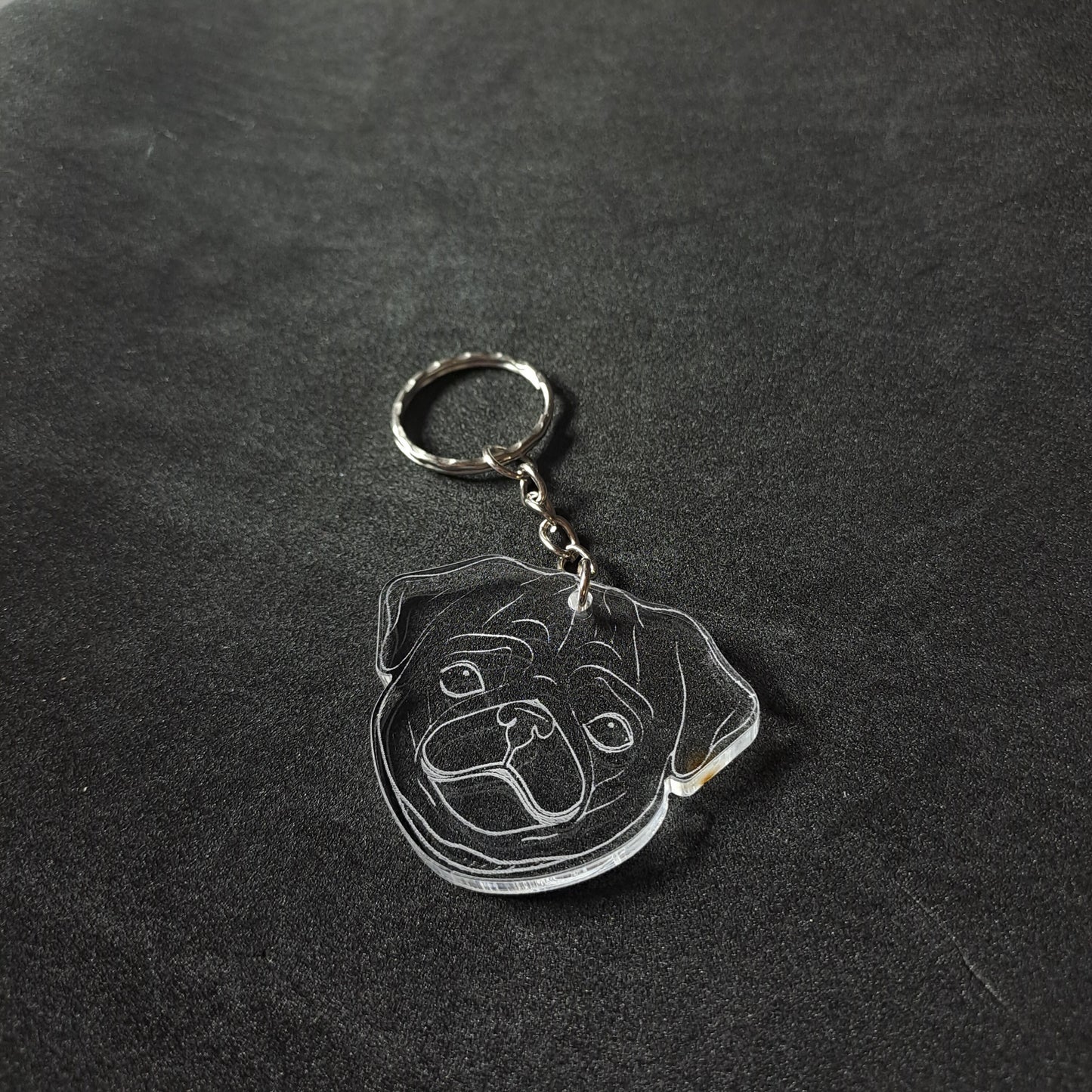 Pug Keyring