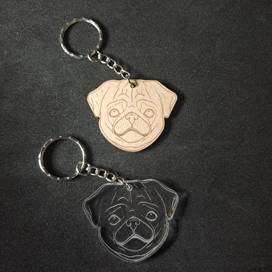 Pug Keyring