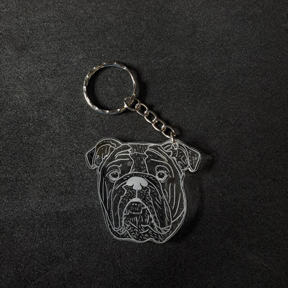 English Bulldog Keyring