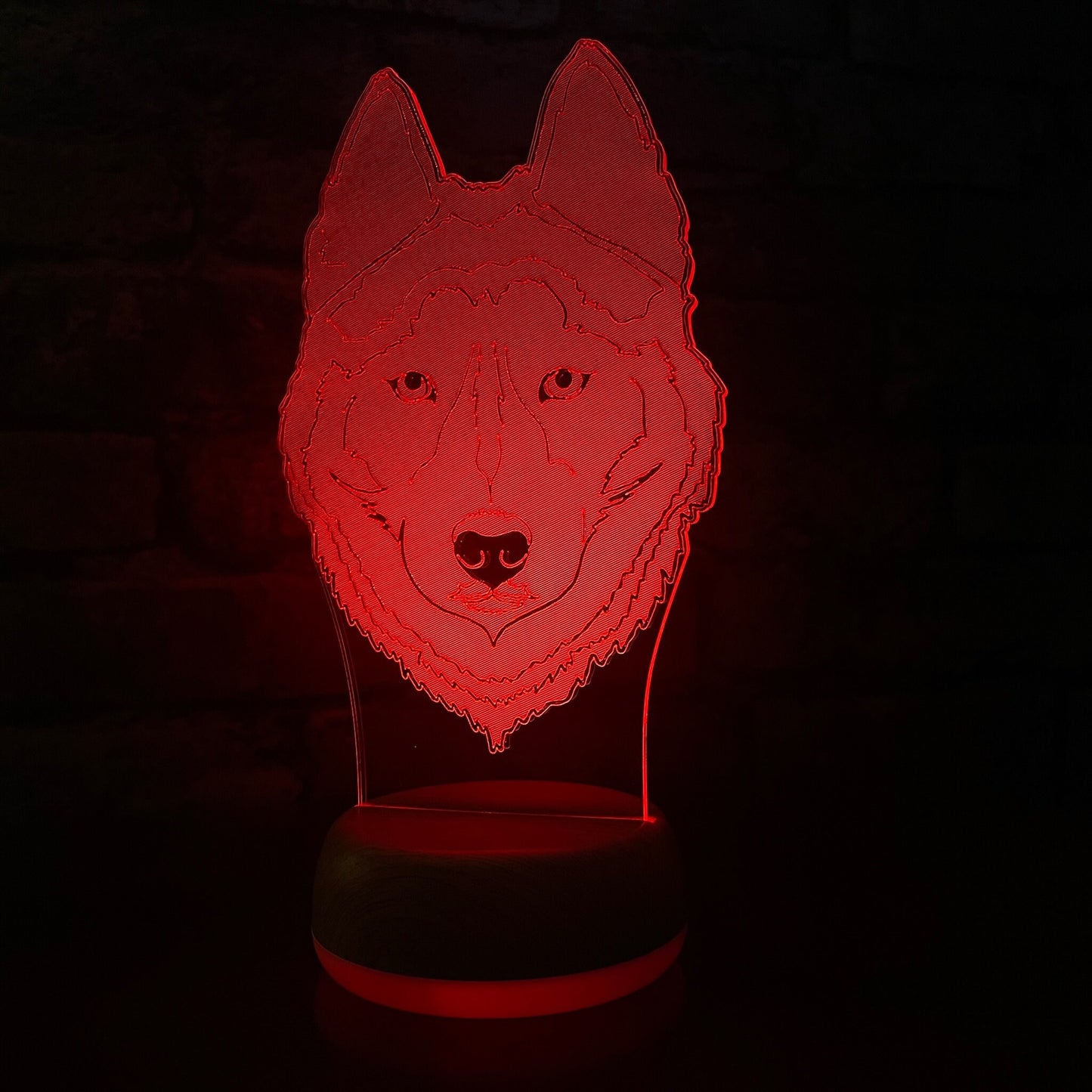 Personalised Husky LED Lamp Night Light