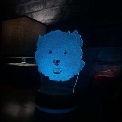 Personalised Westie LED Lamp Night Light