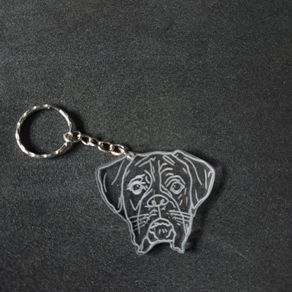 Boxer Dog Keyring