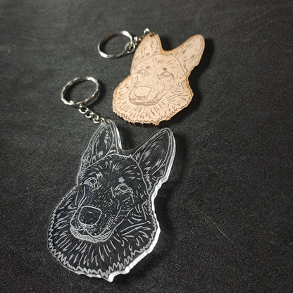 German Shephard Keyring