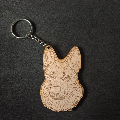 German Shephard Keyring