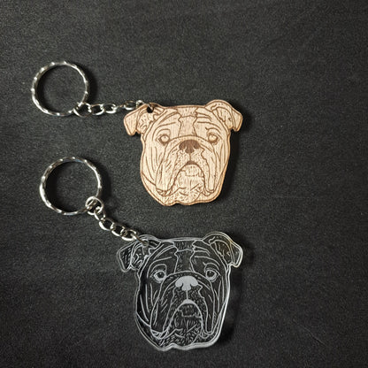 English Bulldog Keyring